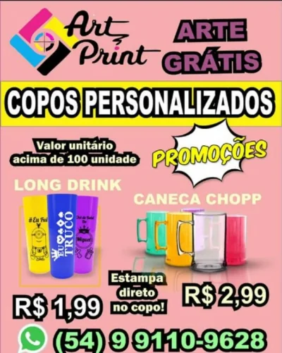 Copos Acrílico Personalizados