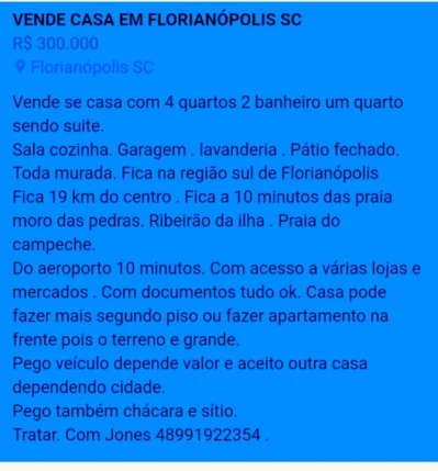 Vende SE Casa