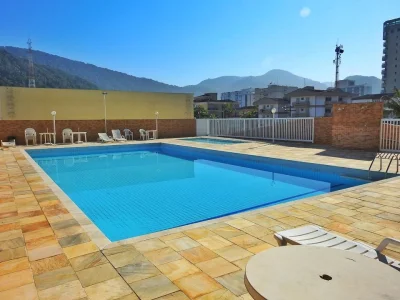 Apartamento de Frente para o Mar com Piscina, Mongaguá