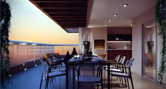 Apartamento com 95.68 m2 - Aviação - Praia Grande SP