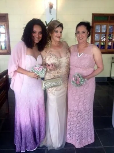 Vestido Dourado de Casamento Mãe da Noiva