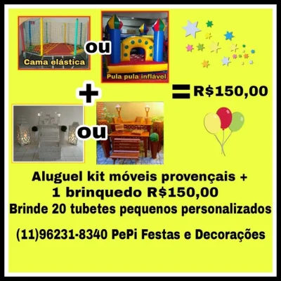Aluguel de Móveis Provençais e Brinquedos
