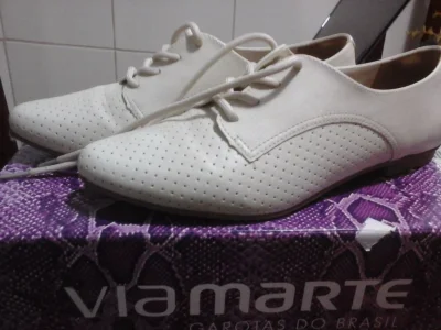 Sapato Oxfort Bege(off White) Via Marte Nº 36