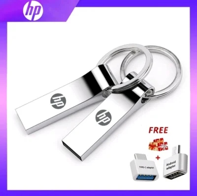Pendrive Hp 64gb com 2 Adapitadores para Celular