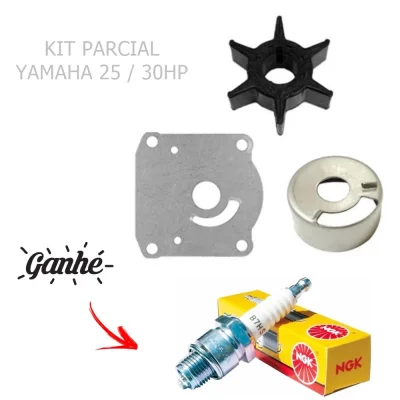 Kit Reparo da Bomba D Agua Parcial Yamaha 25/30 Hp + Velas de Brinde