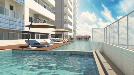Apartamento com 82.79 m2 - Ocian - Praia Grande SP