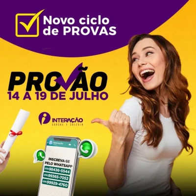 Venha Terminar Seus Estudos Fundamental e Médio no Interação!