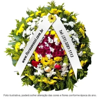 Baldim Floricultura entrega coroa de flores Baldim MG