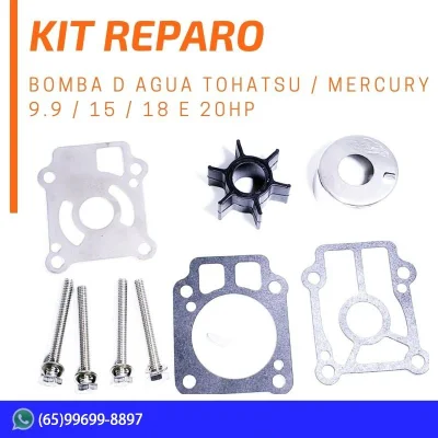 Kit Reparo, Bomba D Agua, 9.9, 15, 18 e 25 Hp