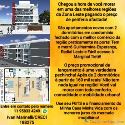 Lançamento de 2 Dorm. com Super Comércio Praticamente na Porta e Metrô
