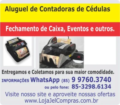 Locação de Máquinas de Contar Dinheiro em Fortaleza