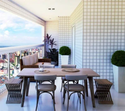 Apartamento com 162.14 m2 - Aviação - Praia Grande SP