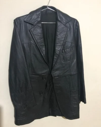 Blazer em Couro Legítimo Tam 44