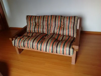 Sofá 2 Lugares, Estrutura em Angelim Pedra