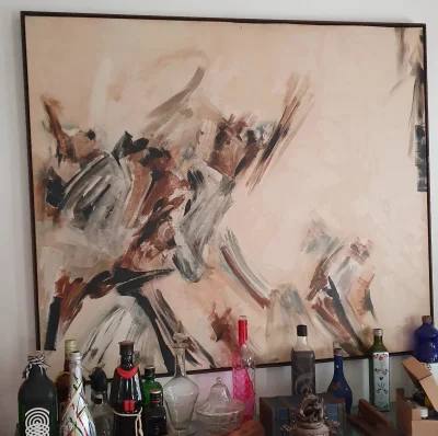 Tela grande - Larg: 132cm Alt: 112cm.Pintura em acrílico.