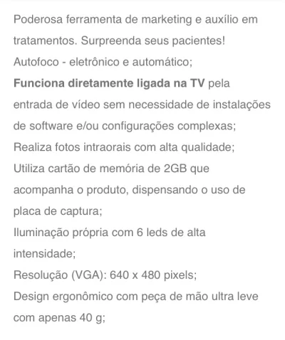 Câmera Intra Oral Biotron