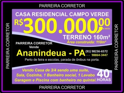 Casa 3/4, Suite, Piscina, Ananindeua, PA