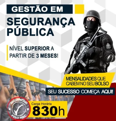 Promoção Especial. Curso Superior em Gestão em Seg. Pública