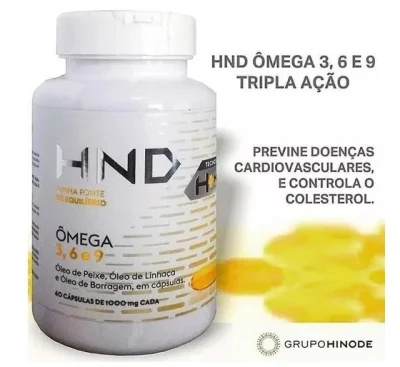 Omega 3, 6 e 9 Oleo de Peixe Hinode Lacrado 60 Capsulas