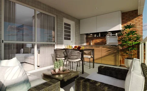 Apartamento com 75.95 m2 - Astúrias - Guaruja SP