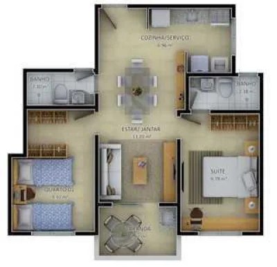 Vendo Aptº Novo 2q, 2wc Maraponga