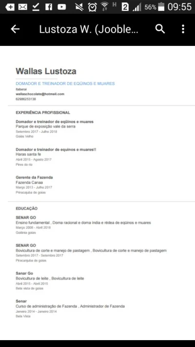 Procuro de Vaga de Vaqueiro