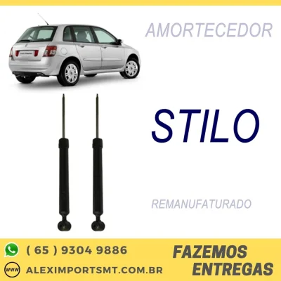Par de Amortecedores Traseiro Remanufaturados Stilo 2002 Até 2012
