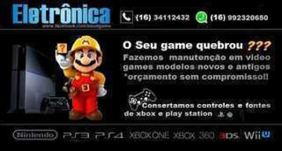 Fazemos Manutenção em Video Games Novos e Antigos