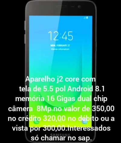 Aparelho de Celular Samsung J2 Core
