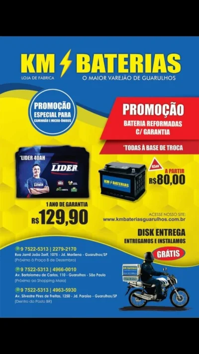 Baterias com uma Otima Promoção