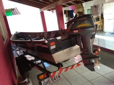 Conjunto Completo: Barco, Motor e Carreta