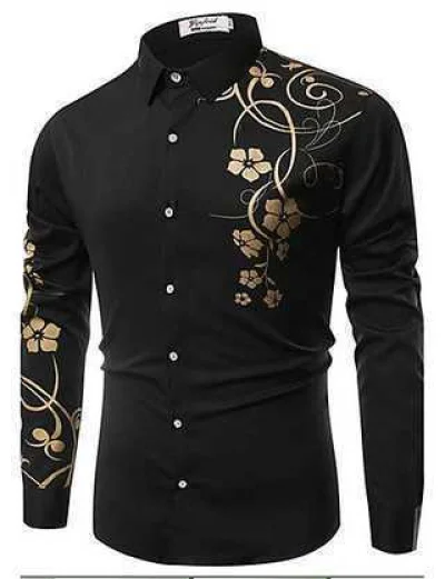 Camisa Social Preta Algodão