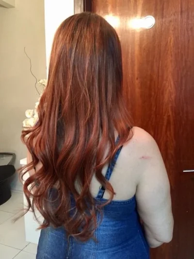 Mega Hair Ruivo com 55 Cm