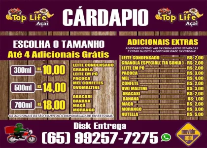 Acai Disck Entrega Top Life
