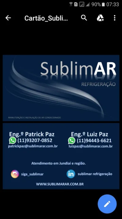 Sublimar Manutenção e Instalação de Ar Condicionado