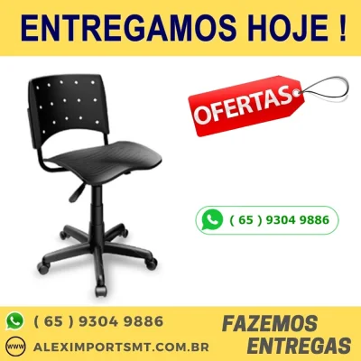Cadeira Giratória sem Braço Secretária Ergoplax Plaxmetal Empresario