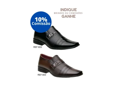 Sapato Social Masculino Couro Eco Conforto Flex