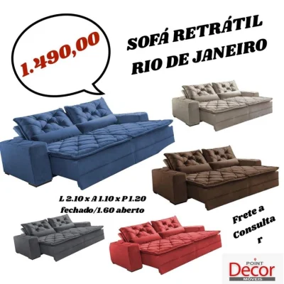 Sofá Retrátil Rio de Janeiro