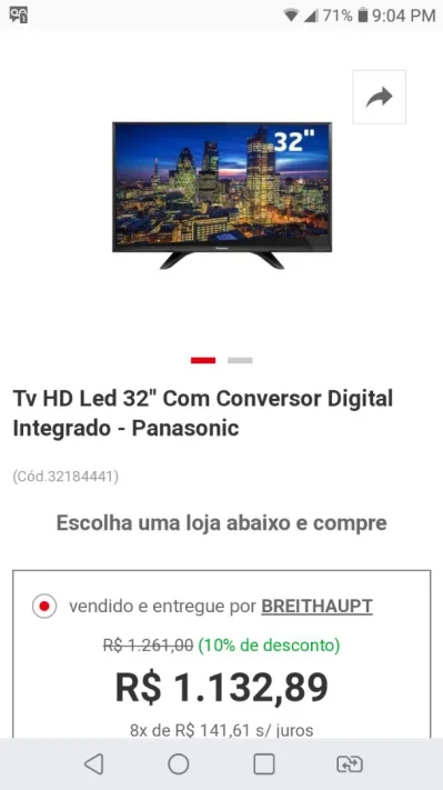 TV Panasonic 32