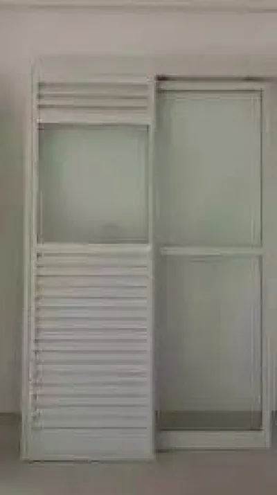 Porta de Correr Aluminio Branco sem Uso
