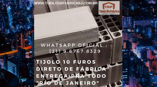 Tijolo Direto de Fábrica Whatsapp: (21) 9.6767.8329 Paraíba do Sul- RJ