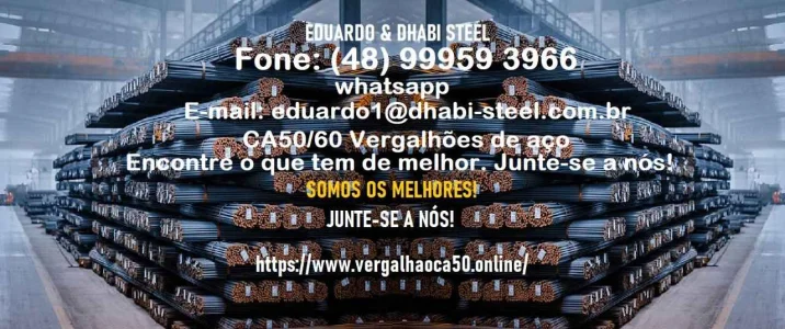 Ferro para Construção Nacional Ca50/60 Barras Retas Dhabi Steel