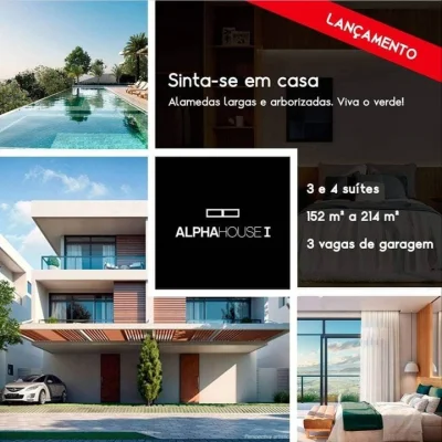 Alphahouse I Casas de 152 e 214m 3 e 4 Suites