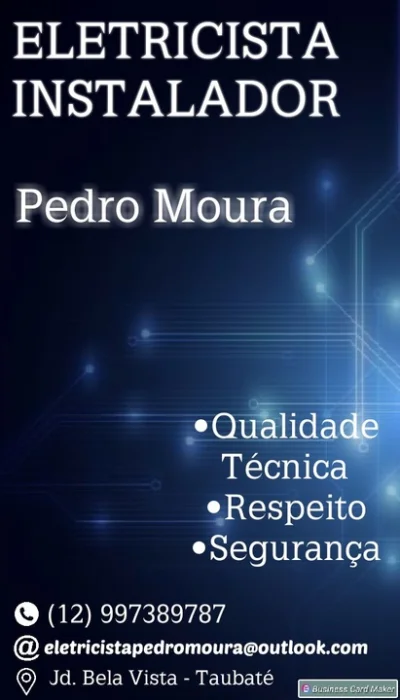 Eletricista Instalador Pedro Moura