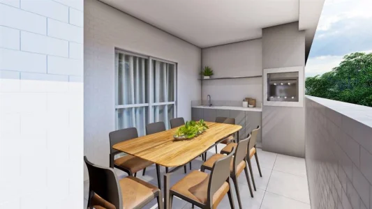 Apartamento com 43.02 m2 - Forte - Praia Grande SP