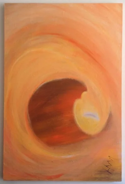 Quadro Grande. Pintura em Acrílico sobre Tela. Orange Sun