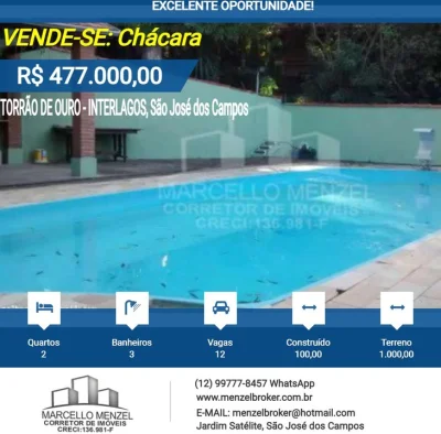 Vende-se: ótima Chácara na Cidade - Ideal para Lazer e Obter Rendas!