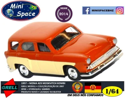 Grell Modell 1957 Mzma 423 Moskvitch Kombi 1/64