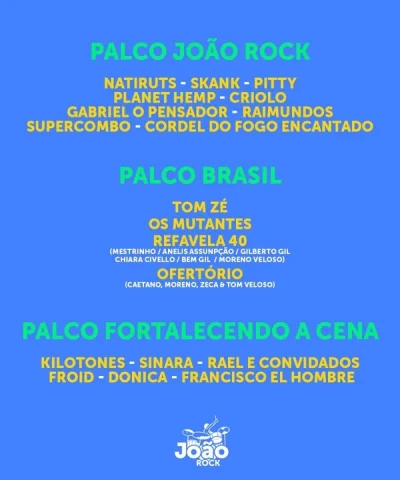 Ingressos João Rock