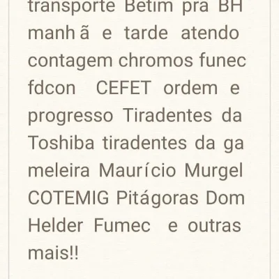Transporte Universitário Betim Bh
